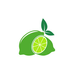 fresh lemon lime logo vector template