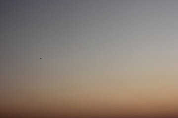 Alanya, TURKEY - August 10, 2013: Travel to Turkey. Sunset at the sea. The sun is leaving the horizon.