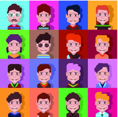 Avatar icon set - High quality line avatars .User avatars, for social network
