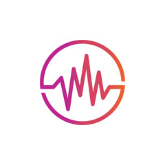 sound wave ilustration logo vector icon