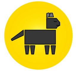 Illustration vector graphic of funny square cat cartoon