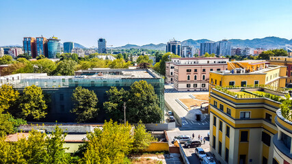 Panoramic view of Tirana, Albania