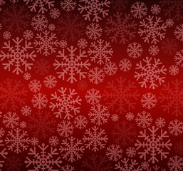 Naklejka na ściany i meble Winter color background with white snowflake