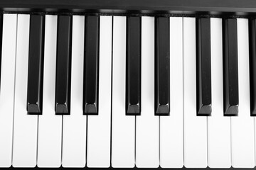 Naklejka premium Modern Black and White Digital piano