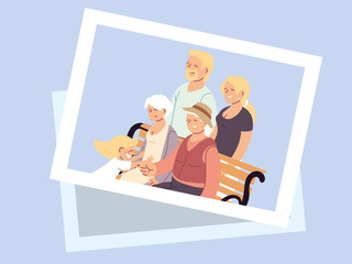 happy grandparents day poster with photo of happy family