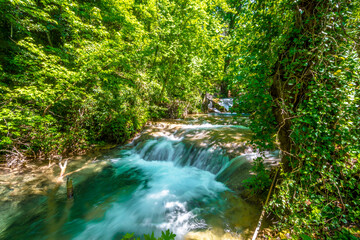 Fototapeta na wymiar Turgut waterfall in Marmaris Town of Turkey