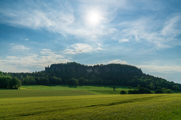 View at the Pfaffenstein in the Elb Sandstone Mountains
