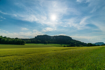 View at the Pfaffenstein in the Elb Sandstone Mountains