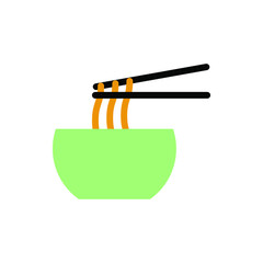 ramen icon vector illustration flat style. food icon set.