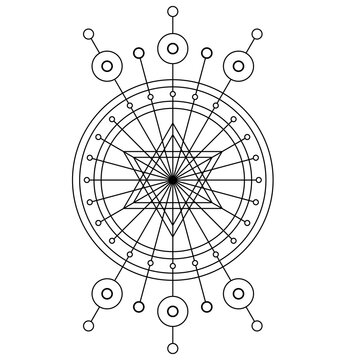 Black spiritual mystical line symbol