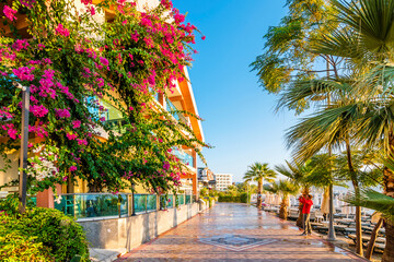 Icmeler Beach in Marmaris Town of Turkey