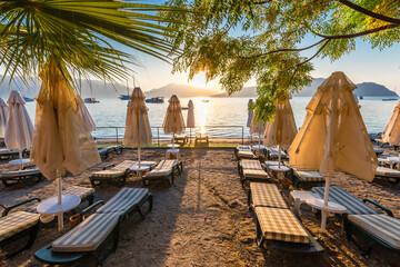 Icmeler Beach in Marmaris Town of Turkey
