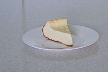 curd casserole on a white plate. homemade diet dish