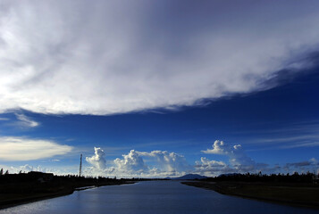 Fototapeta na wymiar a clouds over the river