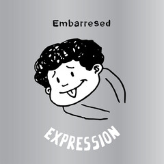 This illustration to express Embarrassed. It can be used as emoticons and emojis.