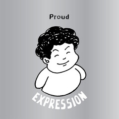 This illustration to express Proud. It can be used as emoticons and emojis.