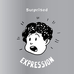 This illustration to express Surprised. It can be used as emoticons and emojis.