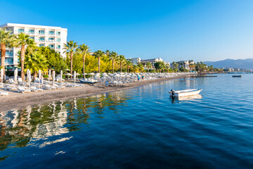 Icmeler Beach in Marmaris Town of Turkey