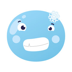 frozen emoji face classic flat style icon