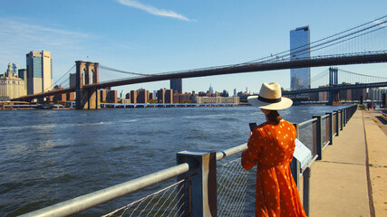 Young woman on the view point