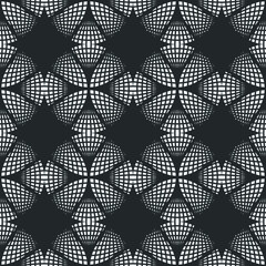 Abstract Halftone seamless pattern. Vector illustration.