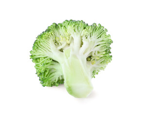 Fresh green broccoli isolated on white. Organic food