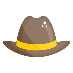 
Floppy hat icon in flat vector design.
