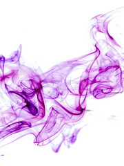 Colored smoke on white background
