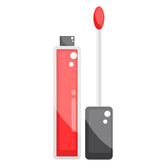 
Lip gloss vector in flat design 
