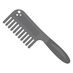
Detangling hair comb flat design 

