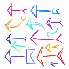 Arrow vector collection. Modern simple arrows. set of colorful arrows. Artistic Arrows set icons
