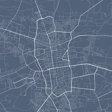Fototapeta Lodz map. Lodz city map poster. Map of Lodz street, urban area.