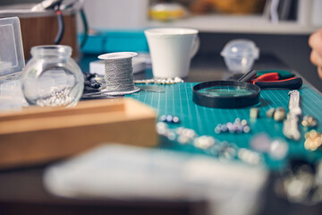 Obraz na płótnie Canvas Instruments for jewelry business in a workshop