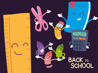 back to school banner, colorful back to school template