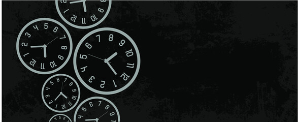 vintage clock on grunge background