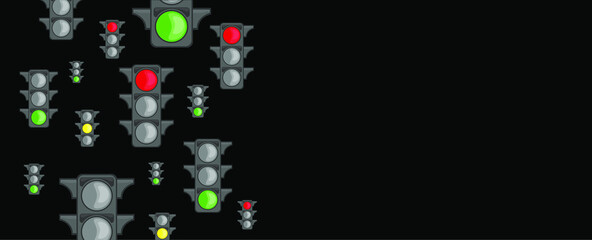 traffic light on white background