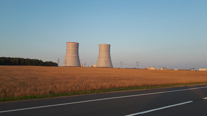 View of the nuclear power plant from the road