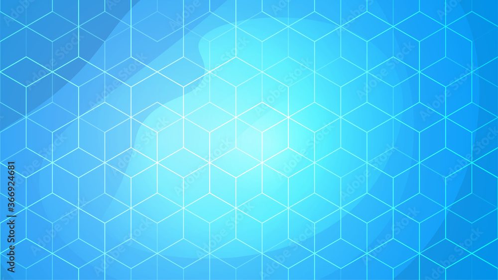 Poster abstract blue background. geometric polygon pattern. thin line structure. technology texture. empty 