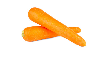 Carrot vegetable isolated on white background with clipping path