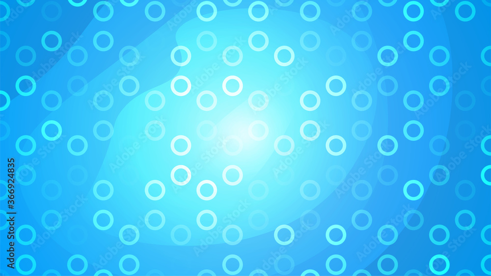 Poster abstract blue background. geometric ring pattern. circle shapes in hex order. technology texture. em