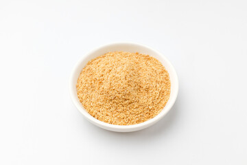 Sodium glutamate on white background