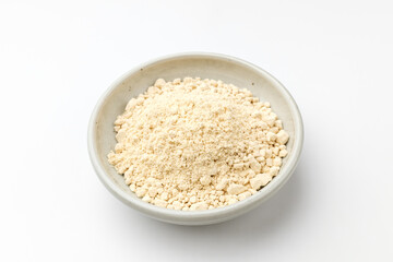 Wasabi powder on white background