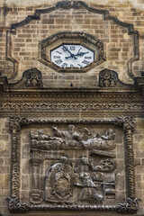 The ancient Basilica of Our Mary of Guadalupe (1709). Basilica is one of most important pilgrimage sites of Catholicism, visited by several million people every year. Mexico City, Mexico.