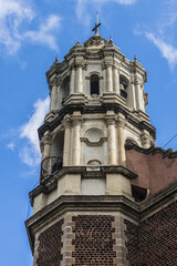 The ancient Basilica of Our Mary of Guadalupe (1709). Basilica is one of most important pilgrimage sites of Catholicism, visited by several million people every year. Mexico City, Mexico.