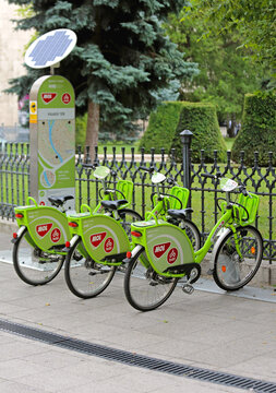 Mol Bicycles at Park in Budapest Hungary