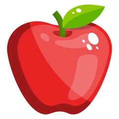 
Sweet edible fruit, flat design of apple icon
