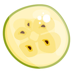 
Natural healthy nutrition food, flat icon of jackfruit 
