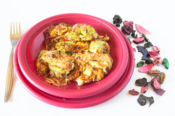 Zucchini flowers with  ricotta baked,