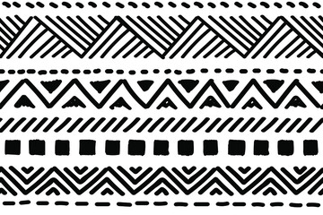 Modèle sans couture de vecteur ethnique. Fond géométrique tribal, motif boho, maya, illustration d& 39 ornement aztèque. texture d& 39 impression textile tapis