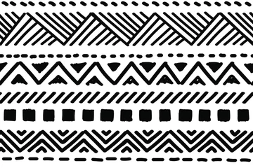 Gordijnen Etnische vector naadloze patroon. Tribal geometrische achtergrond, boho motief, maya, Azteekse ornament illustratie. vloerkleed textiel print textuur © Good Goods